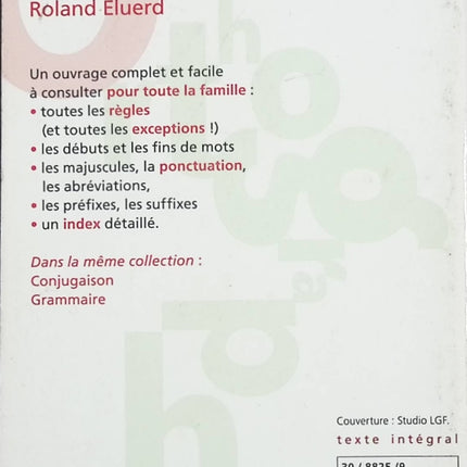 Littré Orthographe - Roland Eluerd - livre
