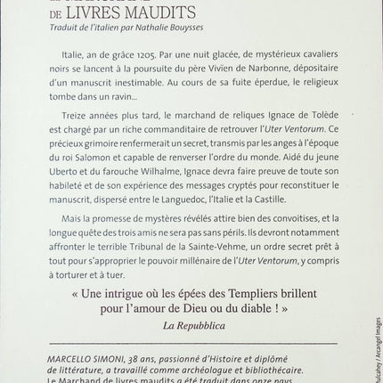 Le marchand de livres maudits – Thriller historique médiéval et mystère religieux – Marcello Simoni - livre