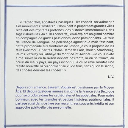 Mes cathédrales – Voyage musical et historique autour des cathédrales – Laurent Voulzy - livre