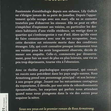 Sous ses yeux – Thriller psychologique à suspense – Ross Armstrong - livre