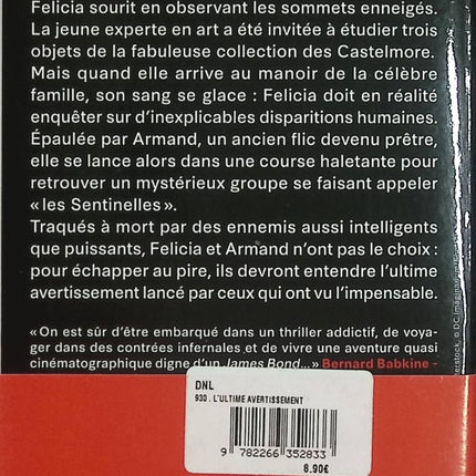 L’Ultime Avertissement – Nicolas Beuglet – Thriller scientifique et suspense d’occasion - Livre