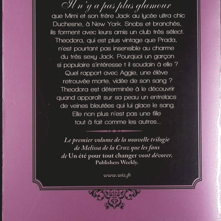 Les Vampires de Manhattan - Melissa de La Cruz - livre