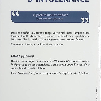 Petit Traité d'intolérance - Les Fatwas de Charb - Charb - livre