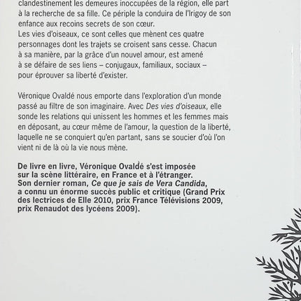 Des vies d'oiseaux - Véronique Ovaldé - livre