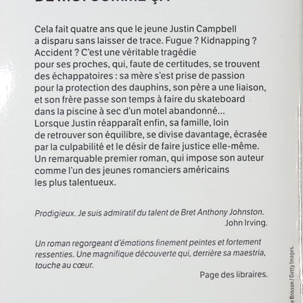 Souviens‑toi de moi comme ça de Bret Anthony Johnston • Roman psychologique américain, disparition d’enfant, reconstruction familiale, trauma et émotions intenses - livre