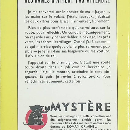 Ces dames n'aiment pas attendre - Peter Cheyney - Roman policier, polar et suspense - livre