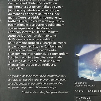 Le Phare de Phyllis Dorothy James • Roman policier britannique, enquête d’Adam Dalgliesh, mystère insulaire, suspense psychologique et huis clos criminel - livre