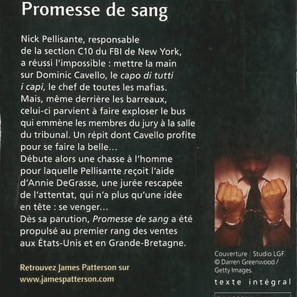 Promesse de sang - James Patterson - livre