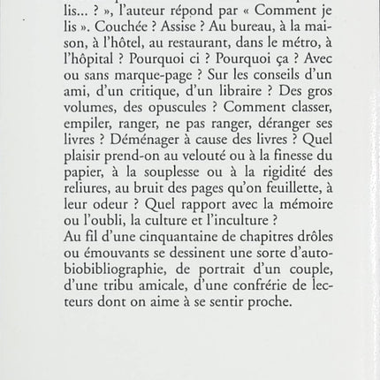 Bouquiner. Autobiobibliographie – Annie François – essai sur la lecture et la vie de lecteur - livre