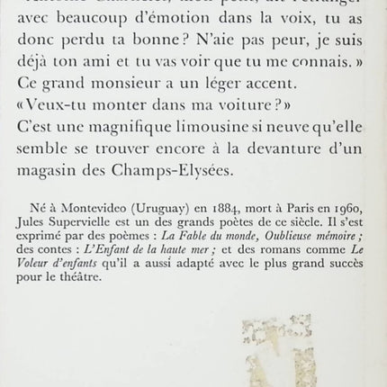 Le Voleur d’enfants de Jules Supervielle • Roman psychologique, intrigue familiale, enfance, mystère moral et récit introspectif - livre