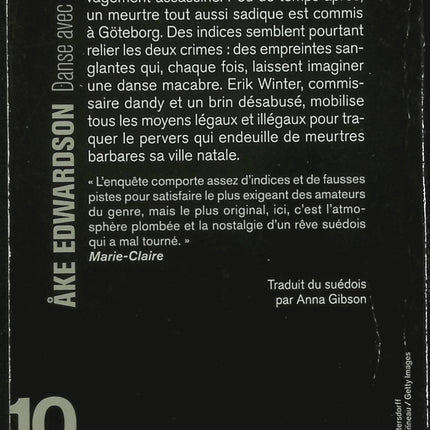 Danse avec l’ange – Åke Edwardson – polar suédois enquête criminelle Scandinavie occasion - Livre