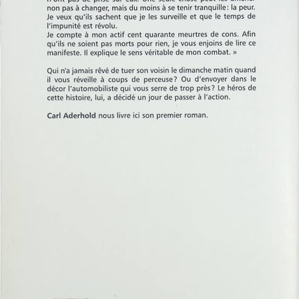 Mort aux cons - Carl Aderhold - livre