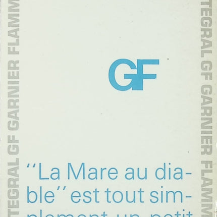 La Mare au diable - George Sand - livre