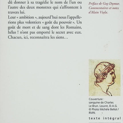 Britannicus livre classique Jean Racine tragédie théâtre classique français pouvoir et jalousie - Livre