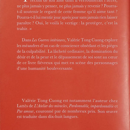 Les Guerres intérieures – Valérie Tong Cuong – roman contemporain, drame psychologique et parcours de résilience - Livre