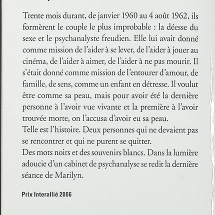 Marilyn : Dernières séances - Michel Schneider - livre