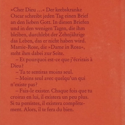 Oscar et la dame rose - Éric-Emmanuel Schmitt - livre