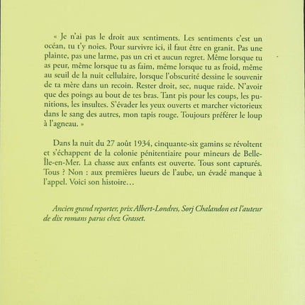 L’enragé – Sorj Chalandon – Roman historique et récit engagé d’occasion - Livre
