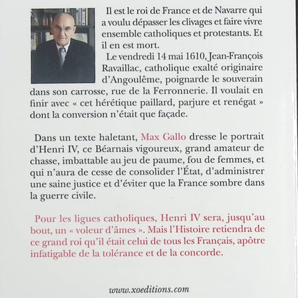 Henri IV - Un roi français - Max Gallo - livre