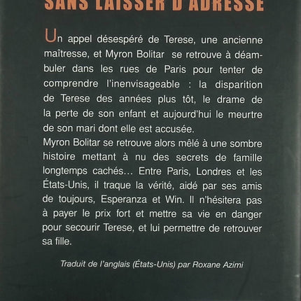 Sans laisser d'adresse - Harlan Coben - livre