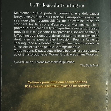La Trilogie du Tearling Tome 2 : Révolte de feu – Erika Johansen – fantasy dystopie reine magie occasion - Livre