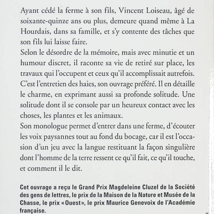 L’homme des haies — Jean‑Loup Trassard — littérature contemporaine française, vie rurale et nature - livre