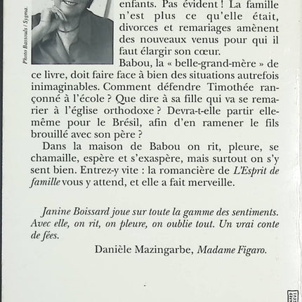 Belle-grand-mère – Janine Boissard – roman familial et tendresse intergénérationnelle - livre