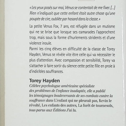 L’enfant blessée – Torey L. Hayden – roman témoignage enfance psychologique occasion - Livre