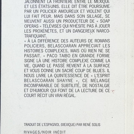 Rêves de frontière – Paco Ignacio Taibo II – Roman noir et aventure mexicaine – Livre d’occasion - livre