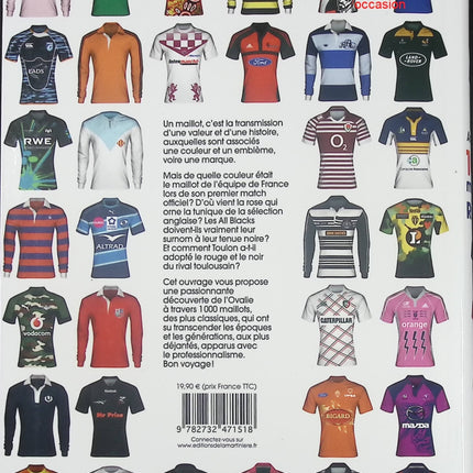 1000 Maillots de Rugby - Livre illustré sur les maillots et l’histoire du rugby de Pierre Ammiche - Livre