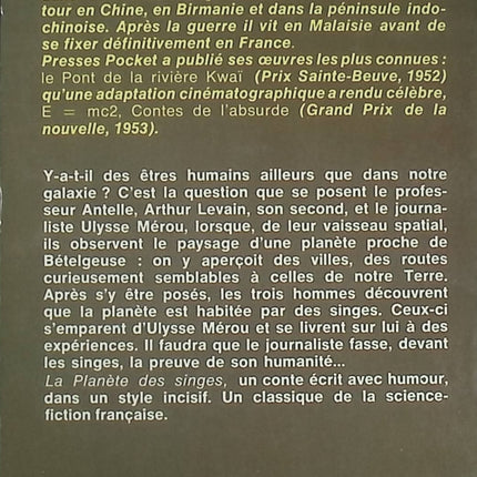 La Planète des singes - Pierre Boulle - Livre
