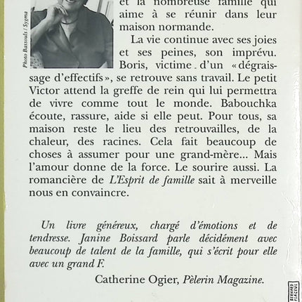 Chez Babouchka – Janine Boissard – roman familial et tendresse intergénérationnelle - livre