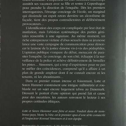 Morte la bête - Lotte Hammer Søren Hammer - livre