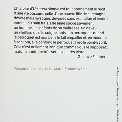 Un coeur simple - Gustave Flaubert - livre