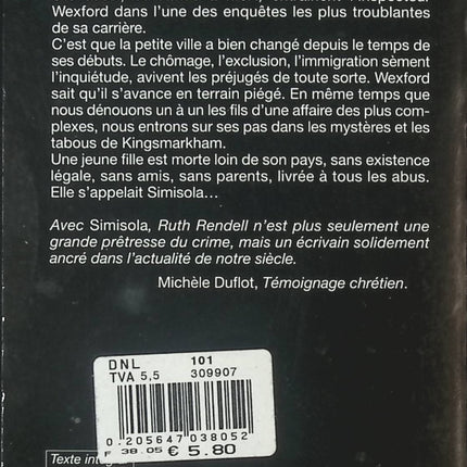 Simisola - Ruth Rendell - livre
