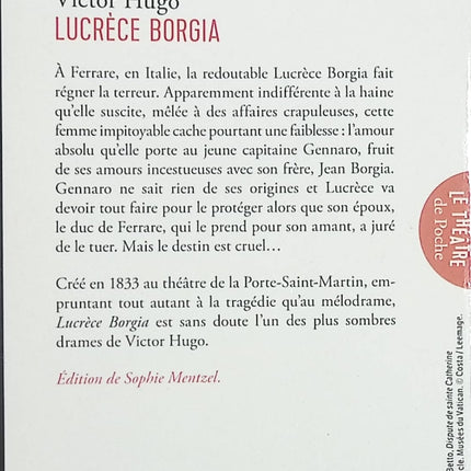 Lucrèce Borgia – Victor Hugo | Pièce de théâtre romantique classique d’occasion