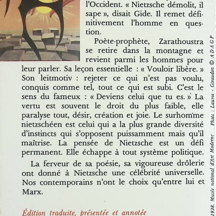 Ainsi parlait Zarathoustra - Friedrich Nietzsche - livre