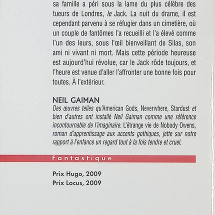 L'étrange vie de Nobody Owens - Neil Gaiman - livre
