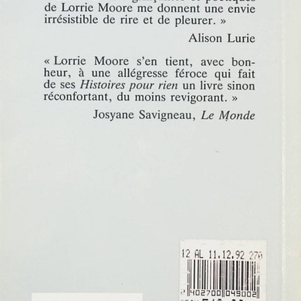 Des histoires pour rien - Lorrie Moore - livre