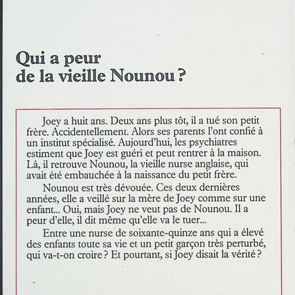 La nounou - Evelyn Piper – Thriller psychologique – Roman suspense – Livre occasion - livre