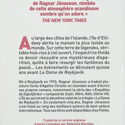 L'île au secret - Ragnar Jónasson - livre