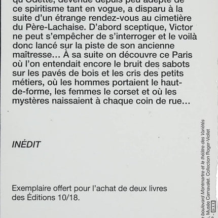 La Disparue du Père-Lachaise – Claude Izner – Roman policier historique – enquête dans le Paris du XIXe siècle - Livre