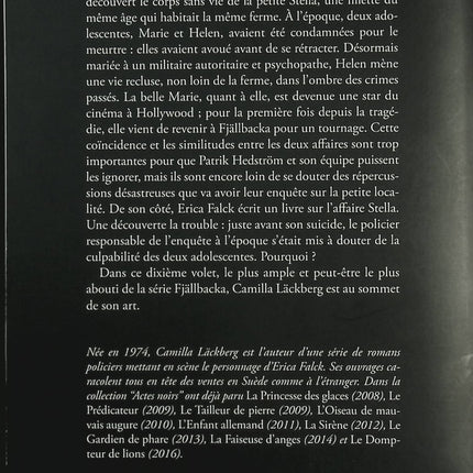 La sorcière – Camilla Läckberg – thriller nordique Fjällbacka meurtre enquête sorcellerie - Livre