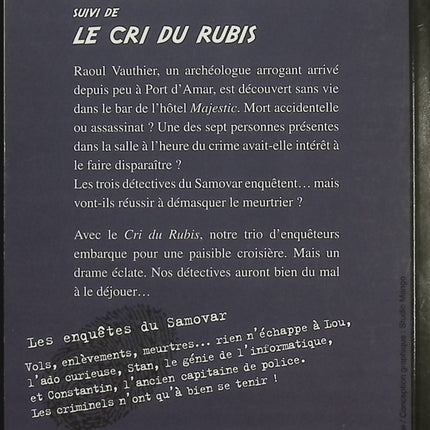 Meurtre au Majestic - Les enquêtes du Samovar – Marie Bertherat – roman policier jeunesse enquête meurtre hôtel Majestic - Livre