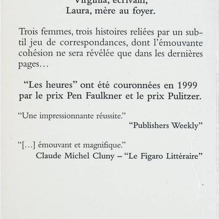 Les Heures – roman de Michael Cunningham – littérature américaine contemporaine – livre d’occasion - livre