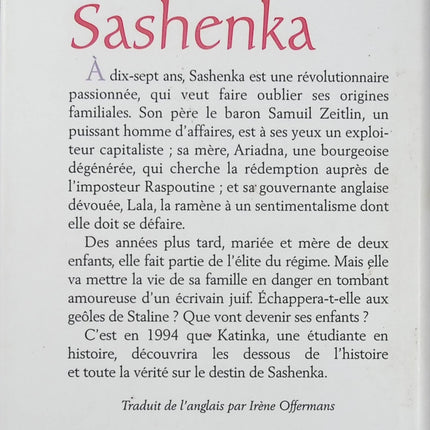 Sashenka – Simon Sebag Montefiore roman historique Russie révolution espionnage destin féminin - Livre