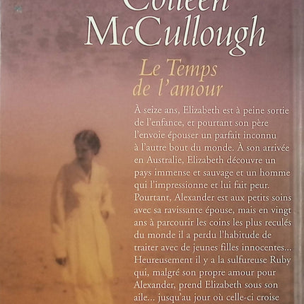 Le temps de l’amour – Colleen McCullough roman historique romance passion Australie destins croisés - Livre