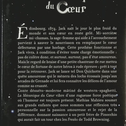 La mécanique du coeur - Mathias Malzieu - livre