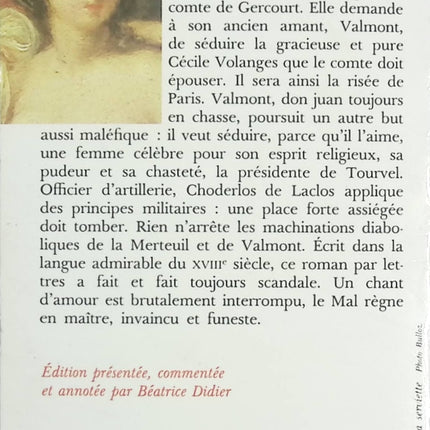 Les Liaisons dangereuses – Roman classique de manipulation et de passion – Choderlos de Laclos - livre