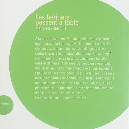 Les héritiers passent à table - Marie Fitzgerald - livre